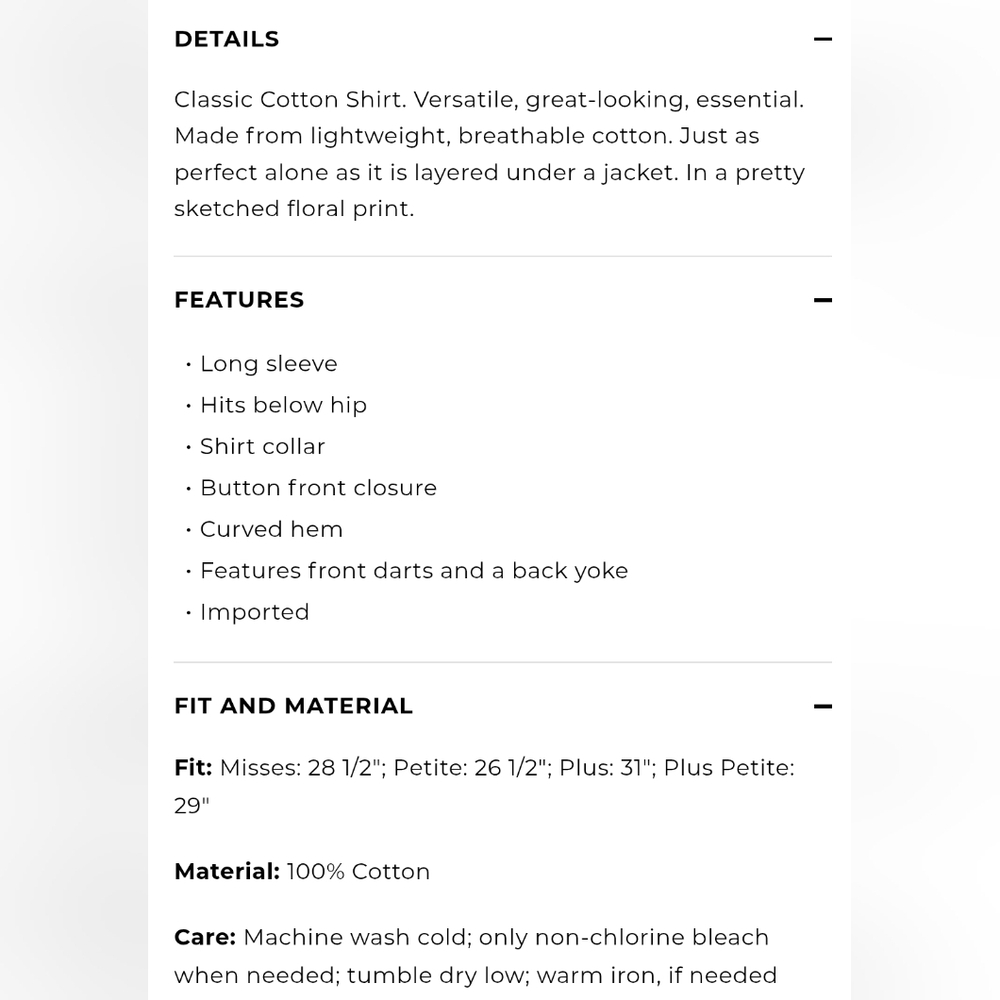 ❤️ TALBOTS CLASSIC COTTON LIGHTWEIGHT BUTTON DOWN… - image 11